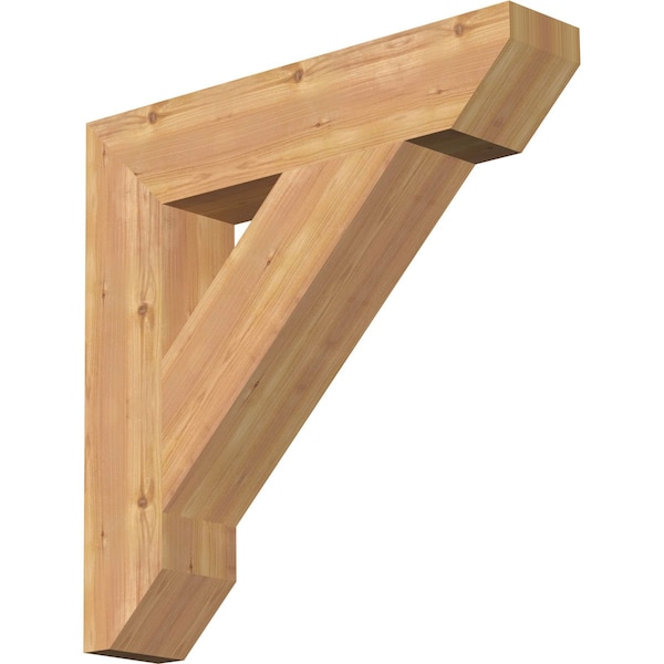 Ekena Millwork Traditional Slat Smooth Bracket, Western Red Cedar, 5 1/2"W x 28"D x 28"H BKT06X28X28TRA06SWR - main